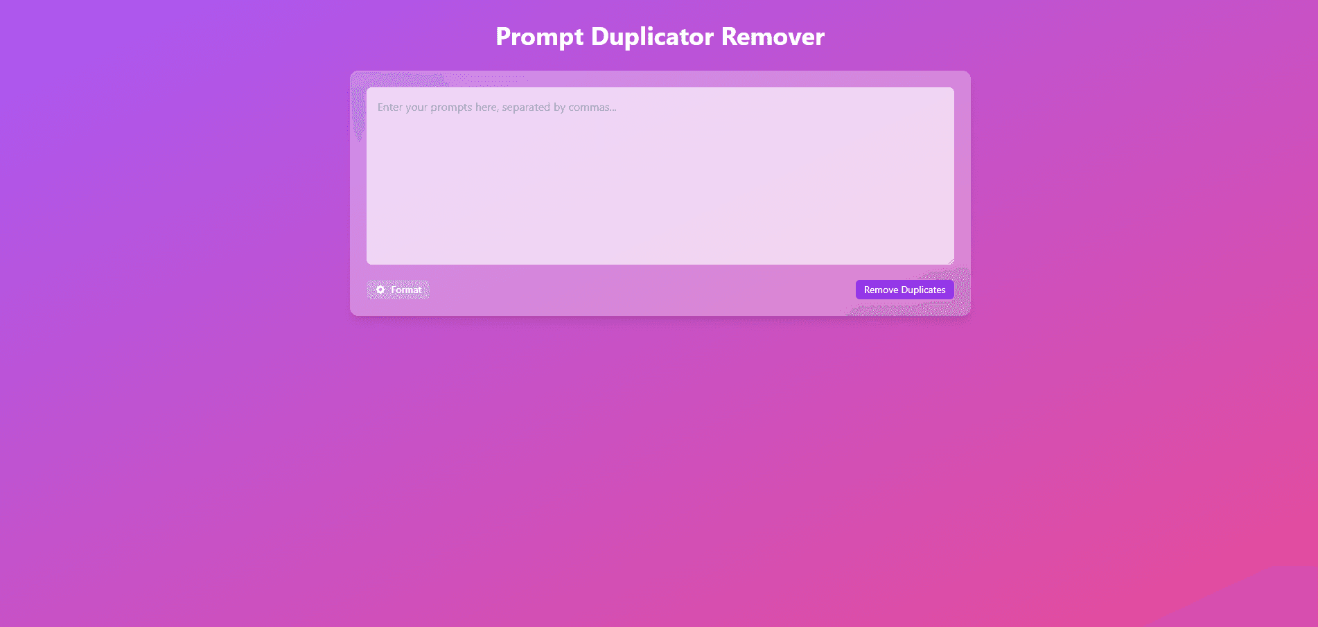 PROMPT DUPLICATOR REMOVER